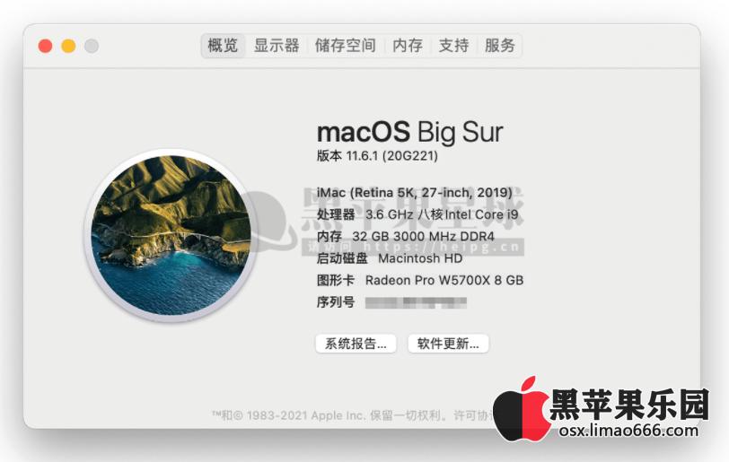 macOS 11.6.1 Big Sur RC版(20G221)虚拟机CDR格式